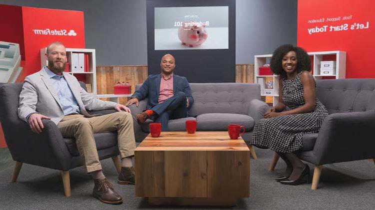 Financial expert Tonya Rapley, agent Kameren Nelson and financial coach Eric Joynt casually sitting in an office.